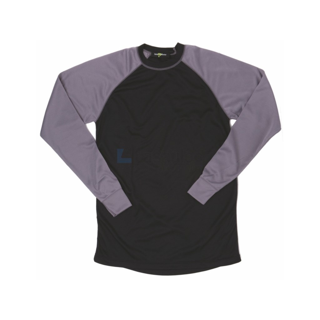 Thermoshirt Safeworker Don 391850 L zwart/grijs 100%polyester vo