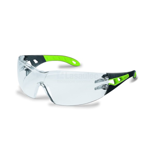 Veiligheidsbril Uvex Pheos 9192-225 zwart/groen/transparant PC
