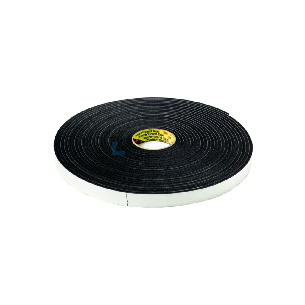 Schuimtape Scotch 4508 19mm x 33m zwart enkelzijdig
