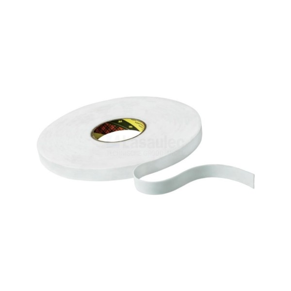Schuimtape Scotch 9515W 19mm x 33m Wit dubbelzijdig