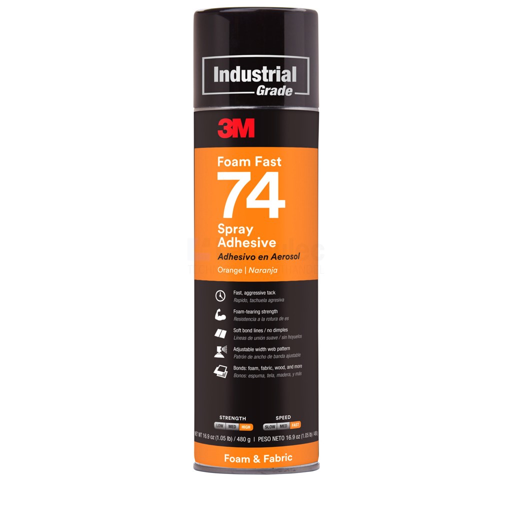 Lijmspray Scotch Weld LS74 500ml oranje v.schuim&textiel