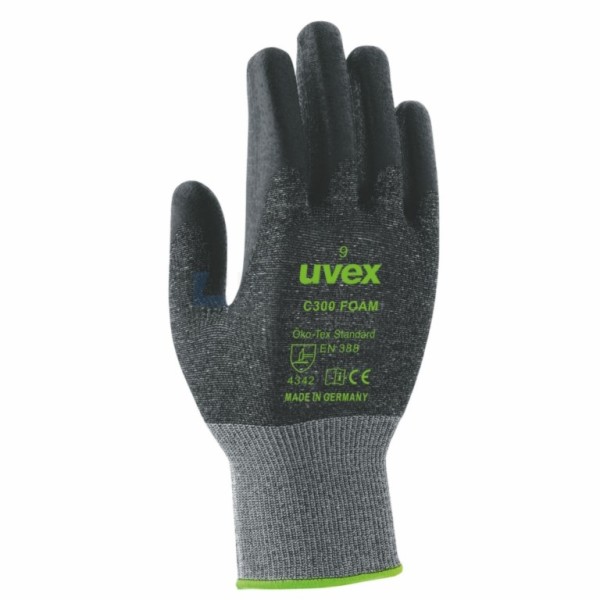 Handschoen Uvex C300 Foam 8 zwart/grijs snijbestendig