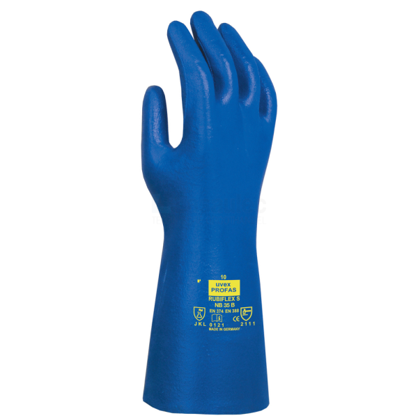 Handschoen Uvex Rubiflex S NB35B 10 blauw NBR