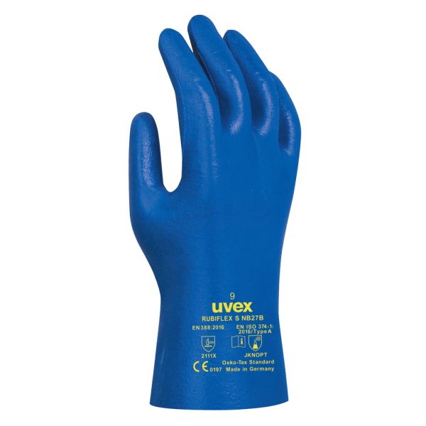 Handschoen Uvex Rubiflex S NB27B 10 blauw NBR