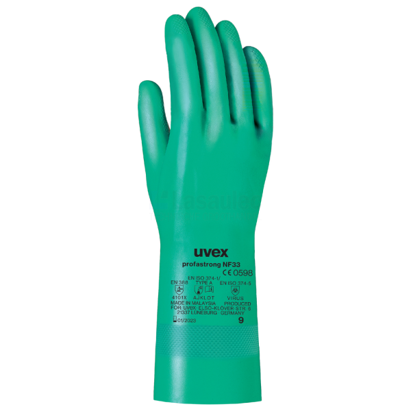 Handschoen Uvex Profastrong NF33 9 groen NBR