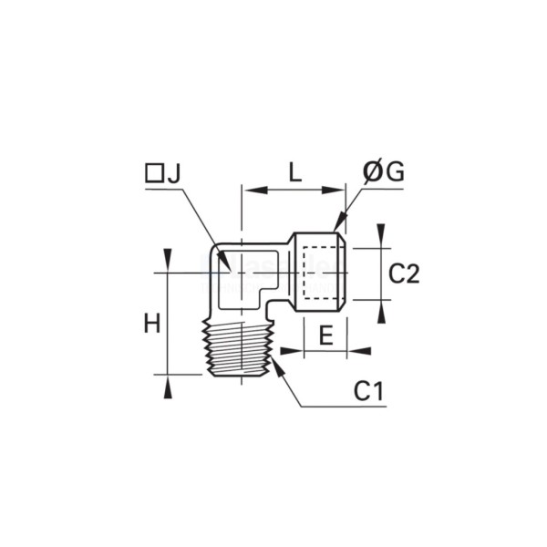 Knie Legris 01441010 1/8" bi/bu CuZn inschroefsok, vpe=10st