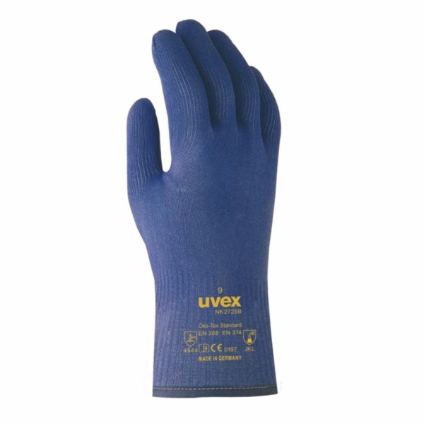 Handschoen Uvex Protector Chemical NK2725B 10 blauw NBR