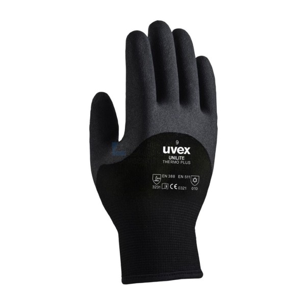 Handschoen Uvex Unilite Thermo Plus 9 zwart/grijs