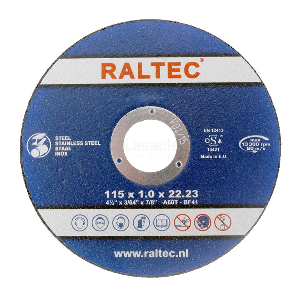 Doorslijpschijf Raltec A60T-BF41 115x1,0x22,2mm doos a25st