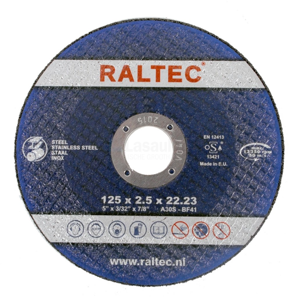 Doorslijpschijf Raltec A30S-BF41 125x2,5x22,2mm doos a25st