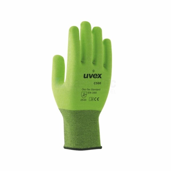Handschoen Uvex C500 11 groen snijbestendig