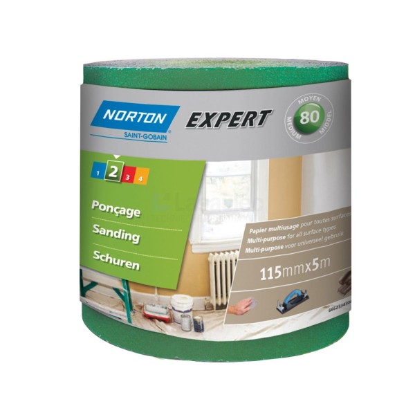 Schuurrol Norton Expert Universeel 115mm K80 rol a5m