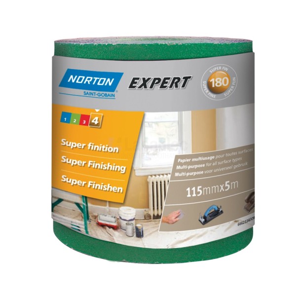 Schuurrol Norton Expert Universeel 115mm K180 rol a5m