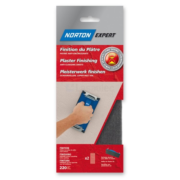Schuurgaasvel Norton Expert tbv gips 115x280mm K220 pak a2st