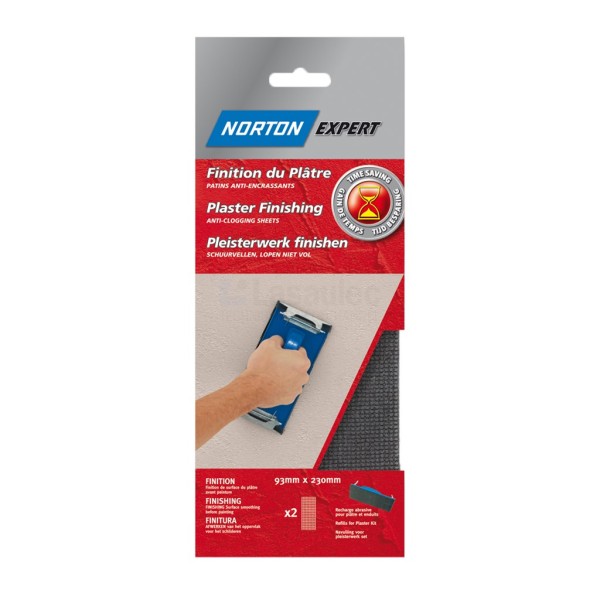 Schuurgaasvel Norton Expert tbv gips 93x230mm K120 pak a2st