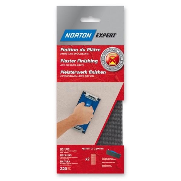 Schuurgaasvel Norton Expert tbv gips 93x230mm K220 pak a2st