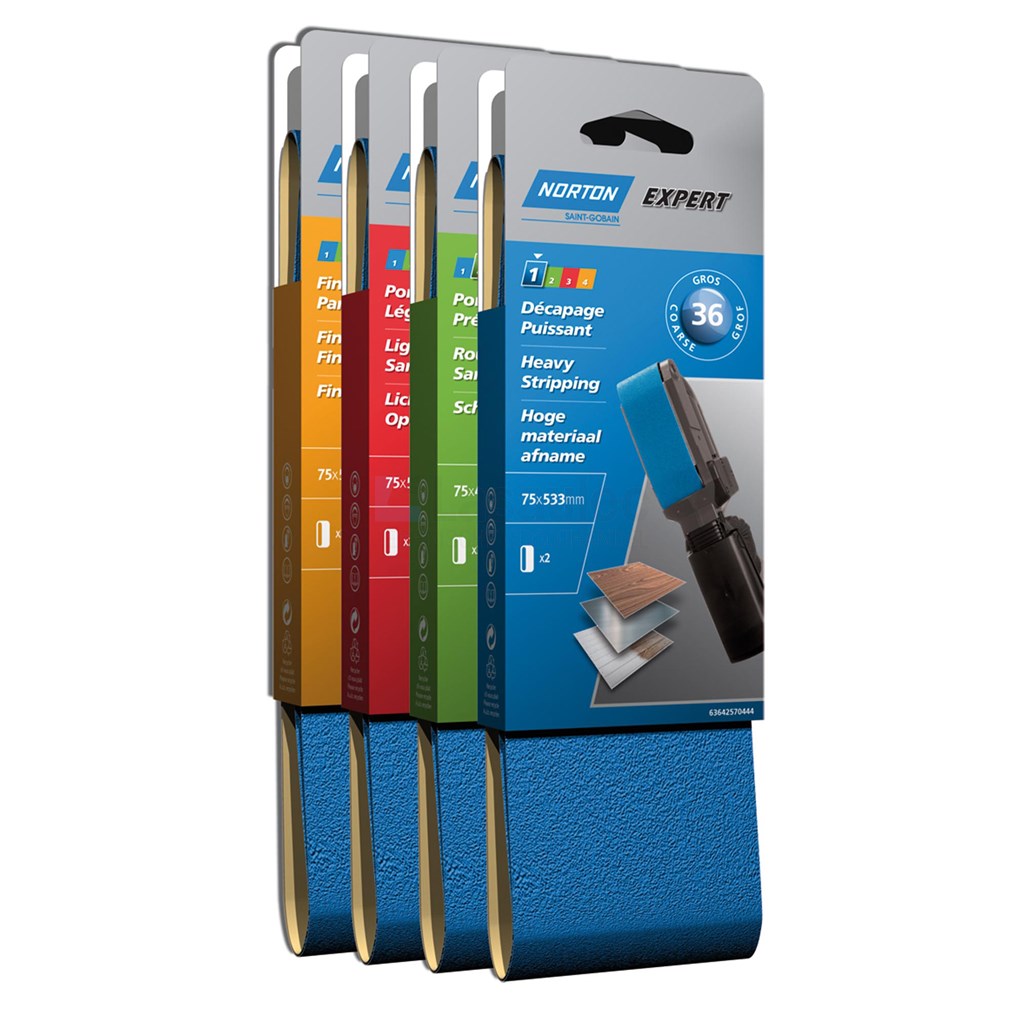 Schuurband Norton Expert Multi-Purpose 75x533mm K36 pak a2st
