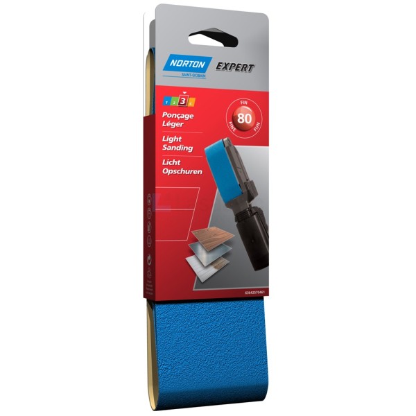 Schuurband Norton Expert Multi-Purpose 75x533mm K80 pak a2st