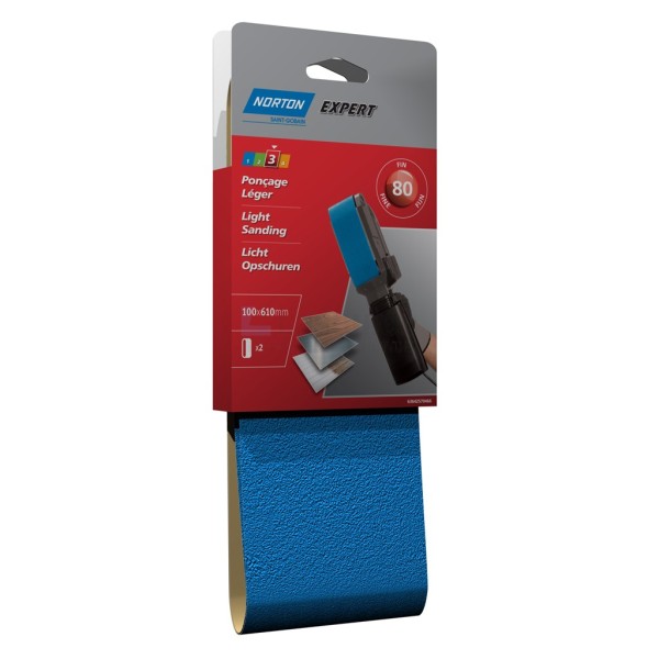 Schuurband Norton Expert Multi-Purpose 100x610mm K80 pak a2st