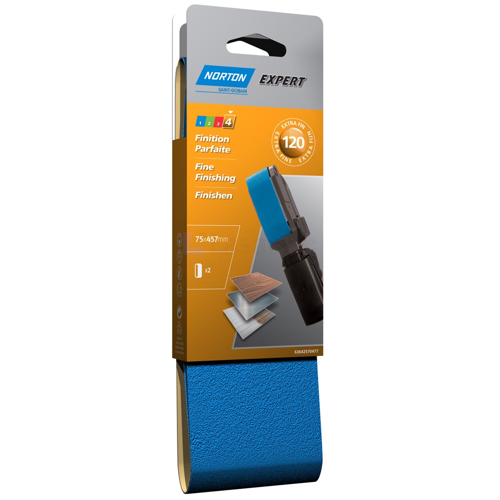 Schuurband Norton Expert Multi-Purpose 75x457mm K120 pak a2st