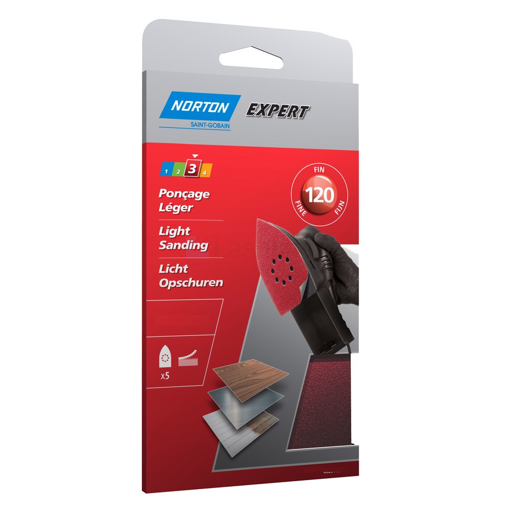 Klitschuurdelta Norton Expert Multi-Purpose 95x136mm K120 pak