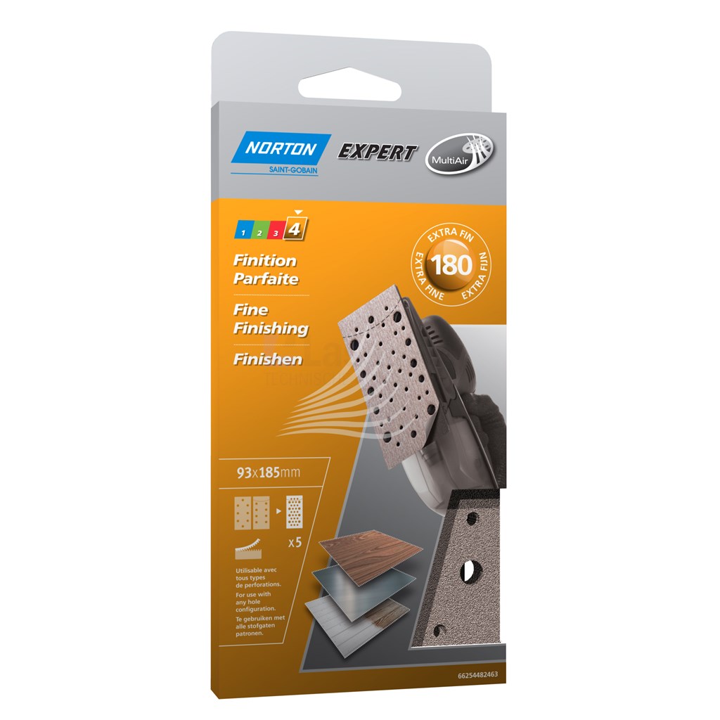 Klitschuurstrook Norton Expert Multi-Purpose 93x185mm K180 pa