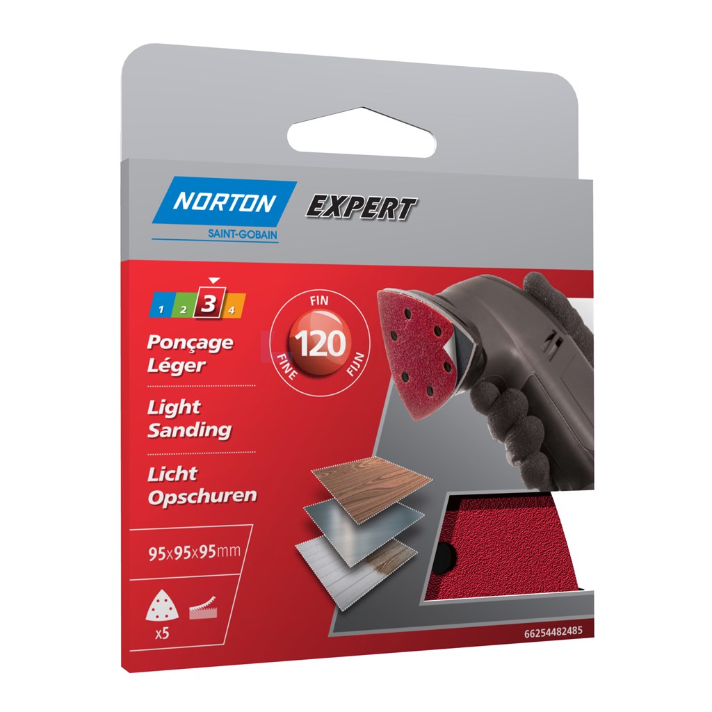 Klitschuurdelta Norton Expert Multi-Purpose 95x95x95mm K120 p
