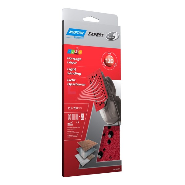 Klitschuurstrook Norton Expert Multi-Purpose 115x230mm K120 p