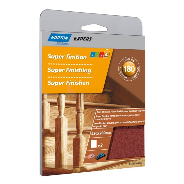 Schuurvel Norton Expert tbv hout 230x280mm K180 pak a3st