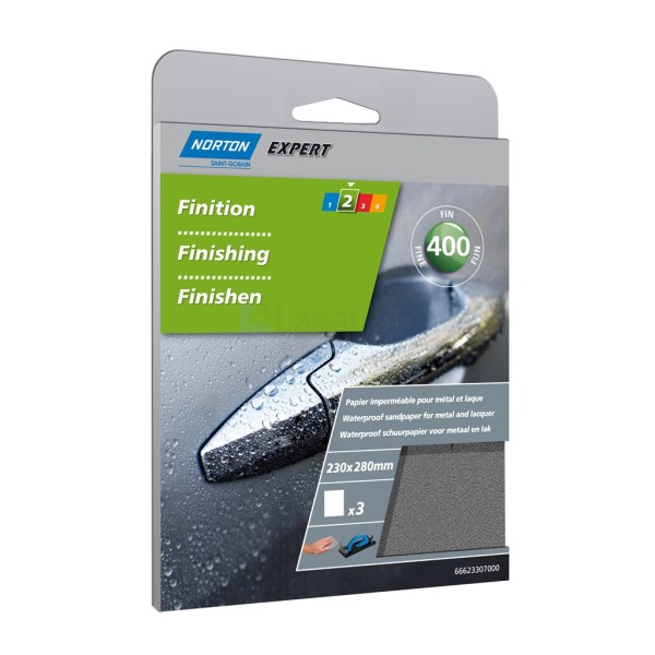 Schuurvel Norton Expert waterproof 230x280mm K400 pak a3st