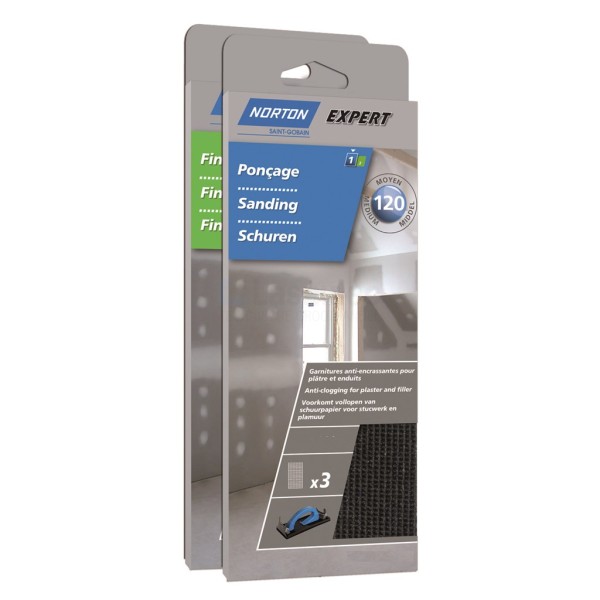 Schuurgaasvel Norton Expert tbv gips 93x230mm K120 pak a5st