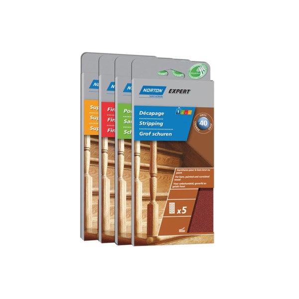 Klitschuurdelta Norton Expert tbv hout 70x190mm K40 pak a5st