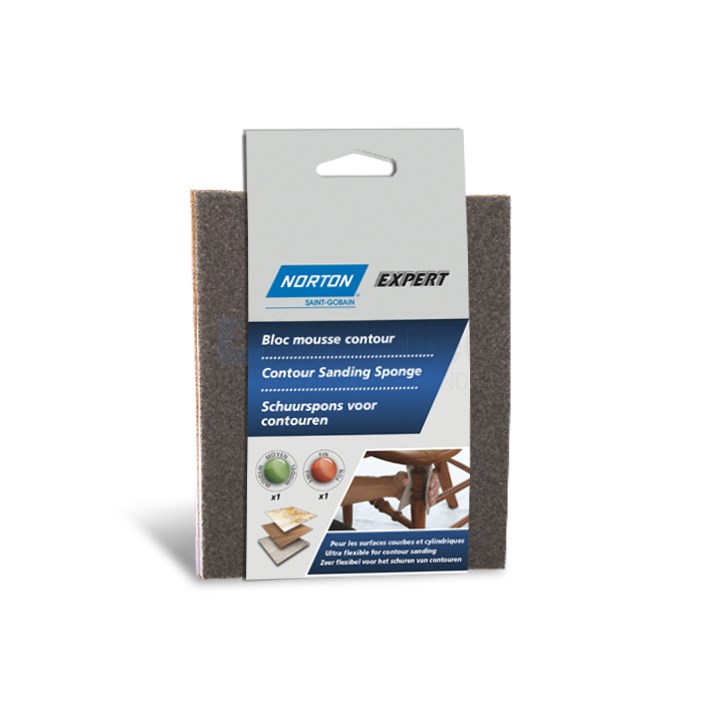 Schuurspons Norton Expert Multi-Purpose 140x115x5mm Medium/fij