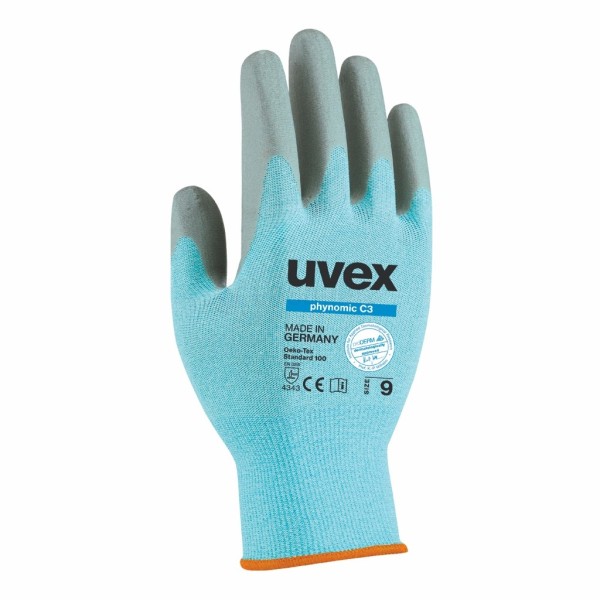 Handschoen Uvex Phynomic C3 7 licht blauw/grijs