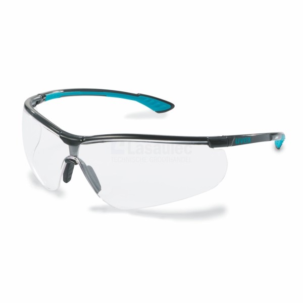 Veiligheidsbril Uvex Sportstyle 9193-376 zwart/blauw/transp PC [