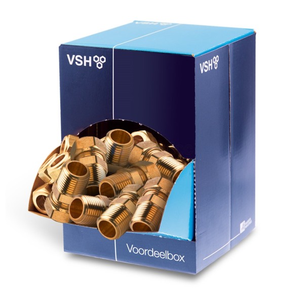 Inschroefkoppeling VSH S1202-klemxbui. 22mmx3/4"BSPT CuZn ds