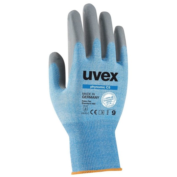 Handschoen Uvex Phynomic C5 10 blauw/grijs