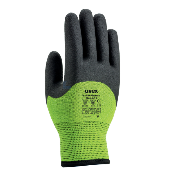 Handschoen Uvex Unilite Thermo Plus Cut C 8 groen/zwart snijbest