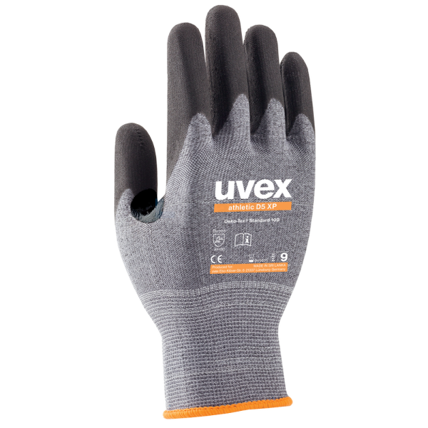 Handschoen Uvex Athletic D5XP 10 grijs/zwart