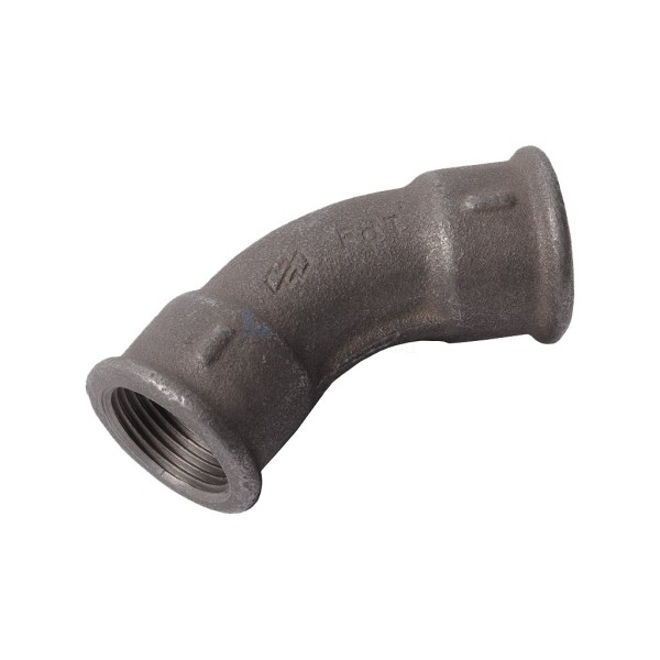 Bocht Malleable 41 1/2" 45gr geg GY bi.dr.xbi.dr.BSP