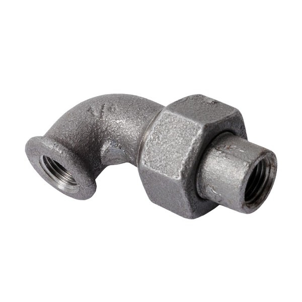 Kniekoppeling Malleable 96 1/2" geg. gietijzer bi.dr.BSP