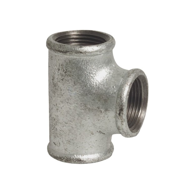 T-stuk Malleable 130 1.1/2"x1"x1.1/2" geg. GY bi.dr.3xBSP