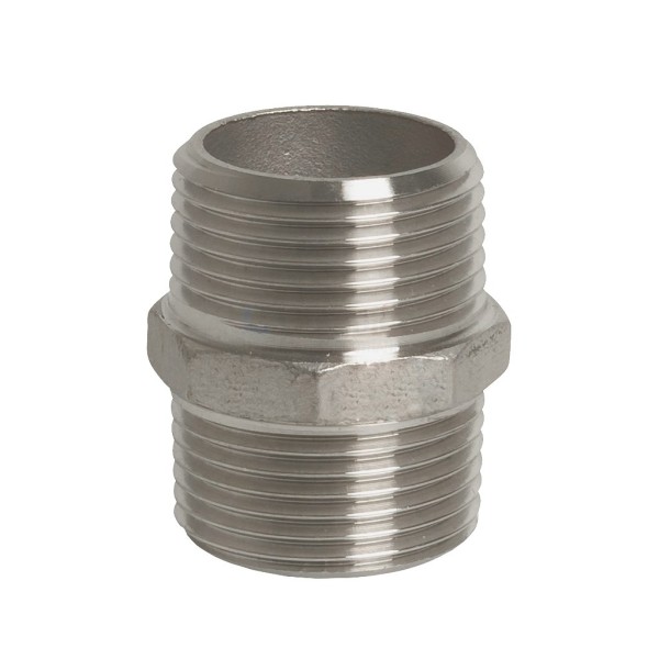 Nippel Malleable dubbel 1" geg GY bu.dr.xbu.dr.BSP