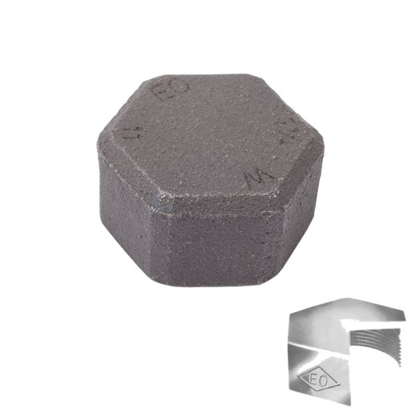 Dop Malleable 300 1/2" geg gietijzer bi.dr.BSP