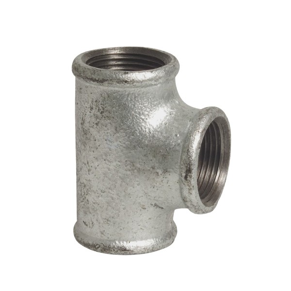 T-stuk Malleable 130 1.1/2"x1.1/2"x1" geg. GY bi.dr.3xBSP