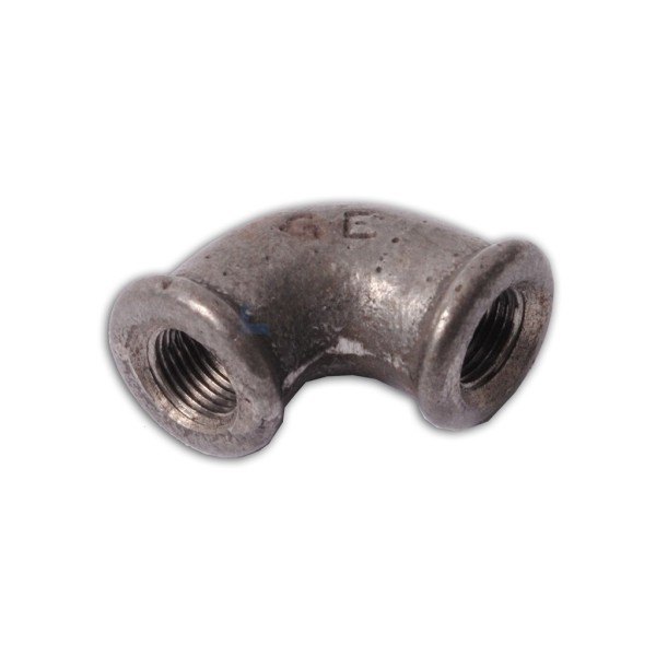 Knie Malleable 90 1/2" zwart smeedstaal bi.dr.BSP