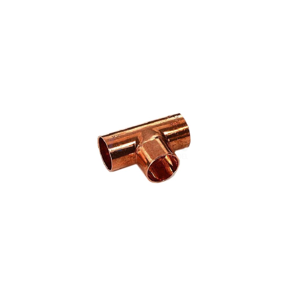 T-stuk Viega 3xcap. 15x15x15mm roodkoper