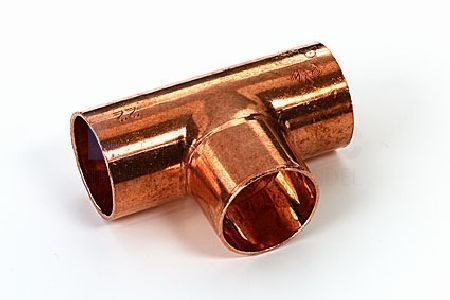 T-stuk Viega 3xcap. 28x28x28mm roodkoper