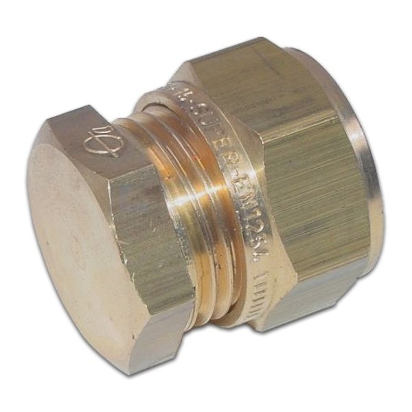 Eindkoppeling VSH S1206-klem 22mm CuZn