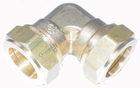 Kniekoppeling VSH S1210-klemxklem 28x28mm CuZn